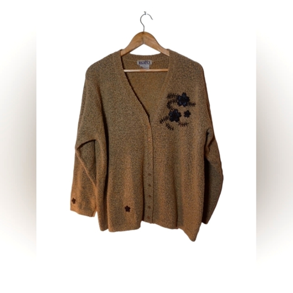 Magnifica VintageTan Color Sweater  Button Down